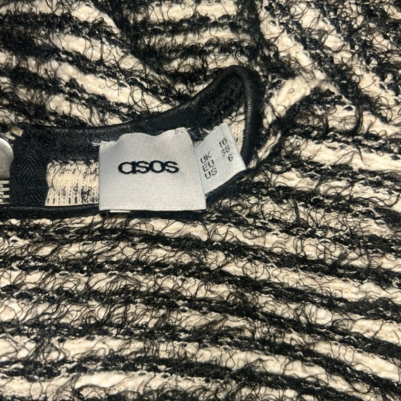 ASOS Sweater Striped Mini Dress Size 6 - Picture 5 of 5